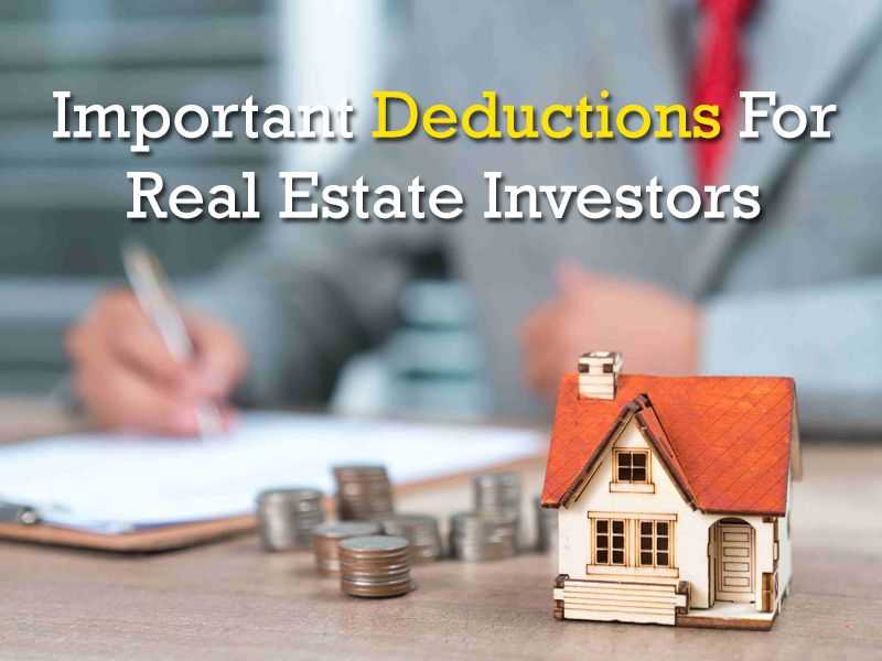 Important Deductions For Real Estate Investors banner